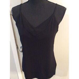 Worthington Black Spaghetti Strap Stretch Top Small S
